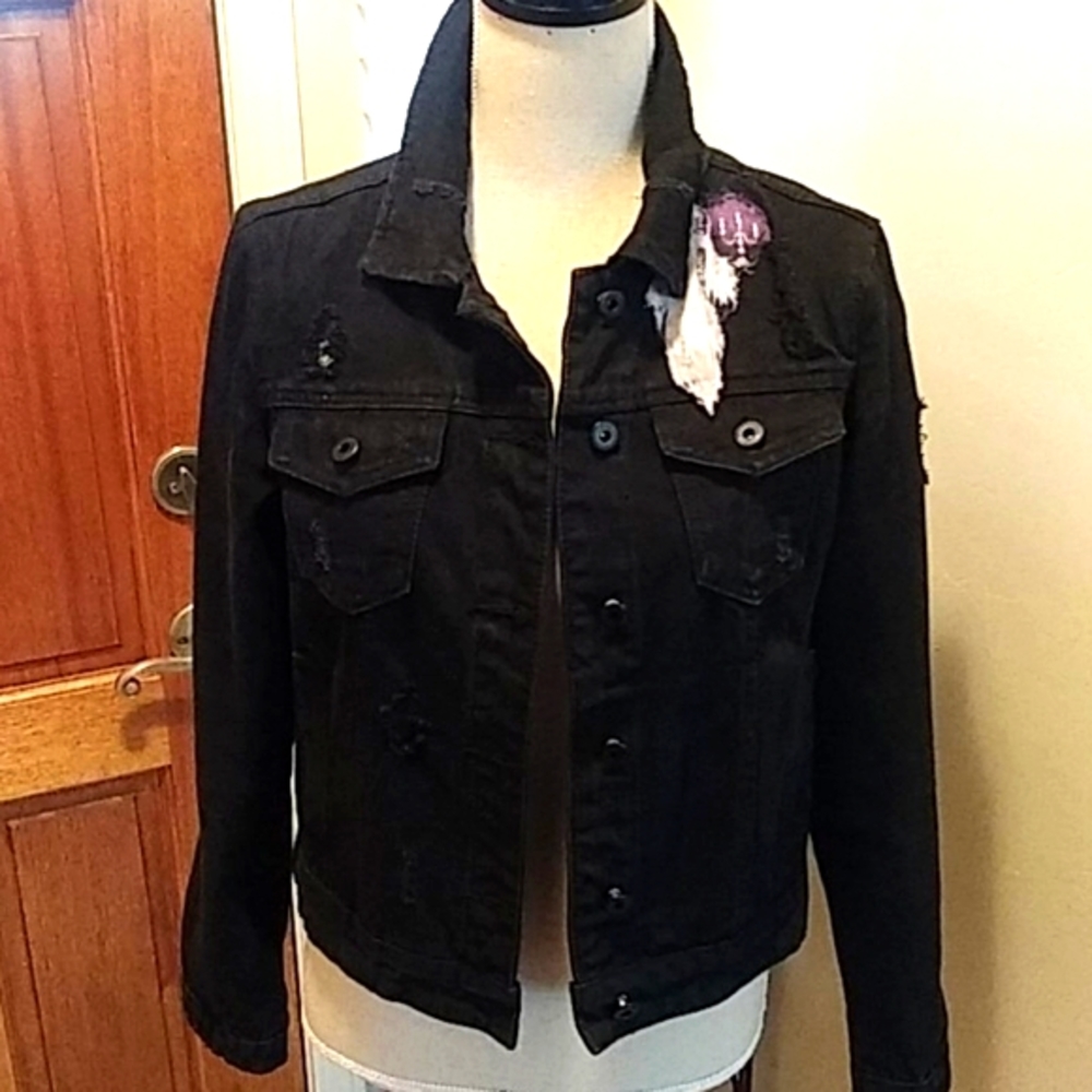 Black Jean Jacket - Picture 7 of 11